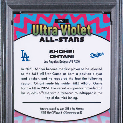 2025 Topps Chrome Ultra Violet All Stars Shohei Ohtani #UV1 PSA 10