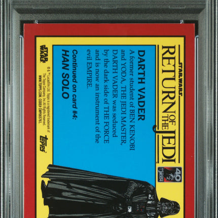 2023 Topps Chrome Sapphire Star Wars Return Of The Jedi Darth Vader #3 PSA 10