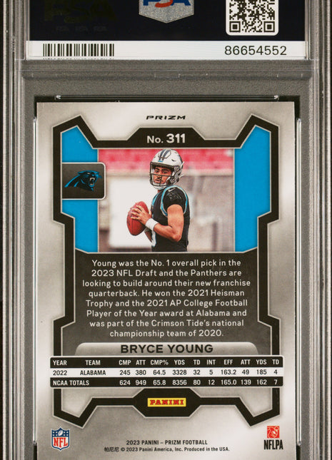 2023 Panini Prizm Bryce Young #311 Pink PSA 10