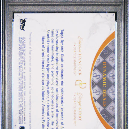 2024 Topps Dynamic Duals Emerson Hancock George Kirby Sapphire /25 PSA 10 Auto