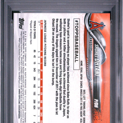 2018 Topps Shohei Ohtani #700 PSA 9