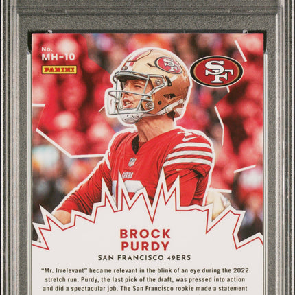 2022 Panini Donruss Optic My House Brock Purdy #MH10 PSA 9