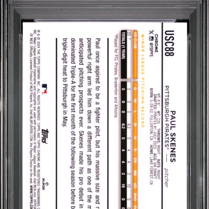 2024 Topps Chrome Update Paul Skenes #USC88 X Fractor PSA 10
