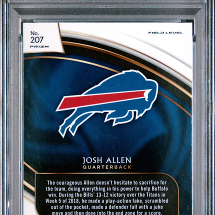 2018 Panini Select Josh Allen #207 Silver Prizm PSA 9