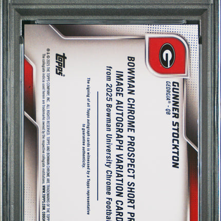 2025 Bowman University Chrome SP Image Variation Gunner Stockton PSA 10 Auto /25