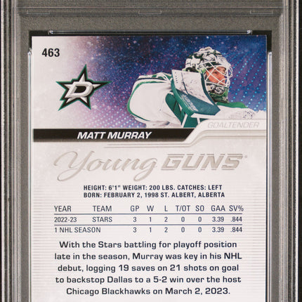 2023 Upper Deck Matt Murray #463 PSA 10