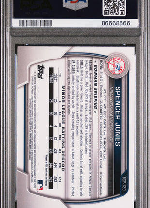 2023 Bowman Mega Box Chrome Spencer Jones #139 PSA 10