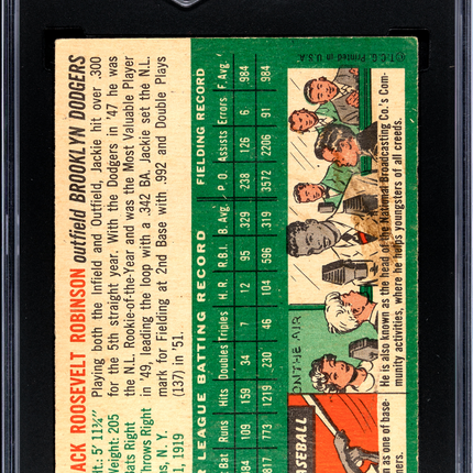 1954 Topps Jackie Robinson #10 SGC 2