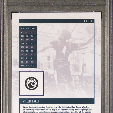 2021 Panini Chronicles Draft Picks Jalen Green #79 Red 002/149 PSA 8