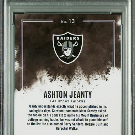 2025 Panini Phoenix Color Blast Ashton Jeanty #13 PSA 10