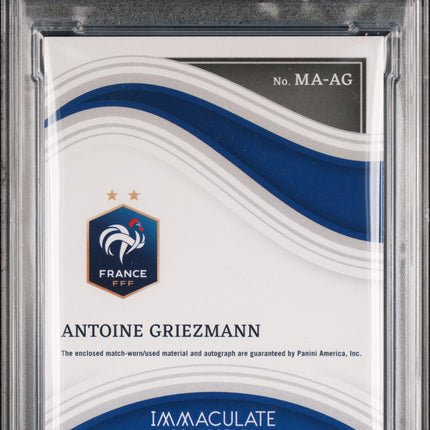 2023 Immaculate Collection Antoine Griezmann #MAAG Gold Patch /5 PSA A Auto 10