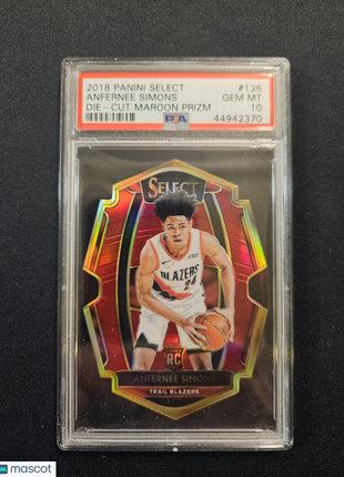 2018 Panini Select Anfernee Simons #136 PSA 10