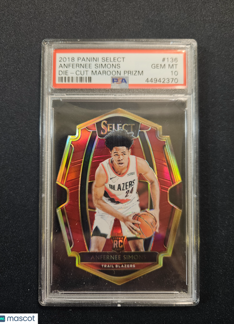 2018 Panini Select Anfernee Simons #136 PSA 10