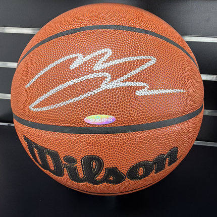 Mem Moses Moody Golden State Warriors Signed Basketball Wilson Ball Upper Deck