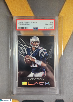 2012 Panini Black Tom Brady #34 PSA 8