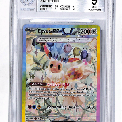 2025 Pokemon TCG Scarlet & Violet Prismatic Evolutions Eevee ex SIR #167 BGS 9