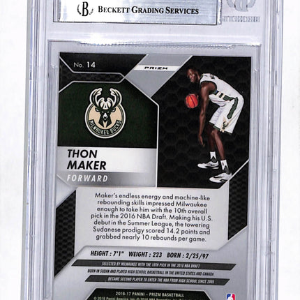 2016 Panini Prizm Thon Maker #14 BGS 9 Ruby Wave