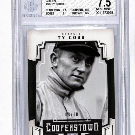 2015 Panini Cooperstown Green Ty Cobb #96 BGS 7.5 /10