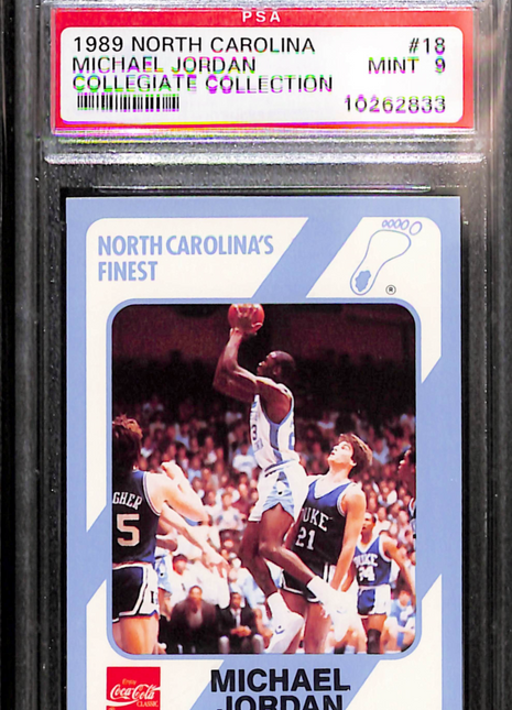1989 Collegiate Collection North Carolina Michael Jordan #18 PSA 9