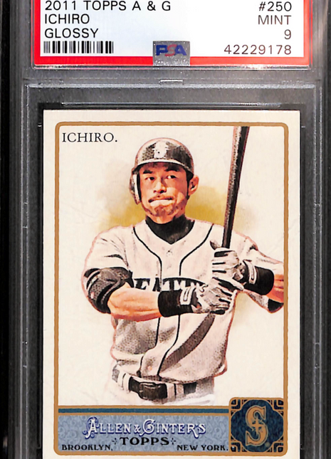2011 Topps Allen & Ginter Ichiro #250 Glossy PSA 9
