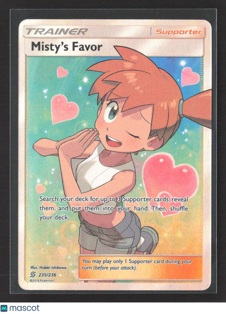 Pokemon Unified Minds Misty's Favor (Full Art) rare ultra #235
