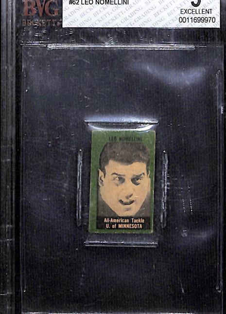 1949 Topps Felt Backs Leo Nomellini #62 BGS 5