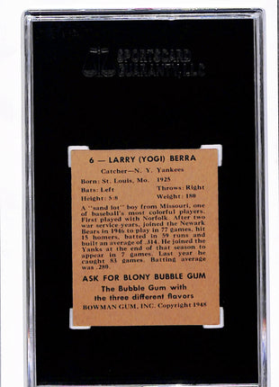 1948 Bowman Yogi Berra #6 SGC 5
