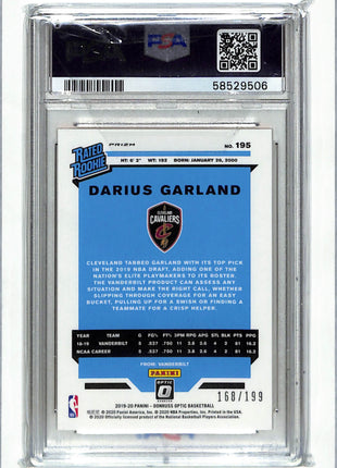 2019 Panini Donruss Optic Darius Garland #195 Orange PSA 10 /199