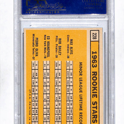 1963 Topps Rookie Stars #228 PSA 7 Tony Oliva Ed Kranepool Alvis Bailey