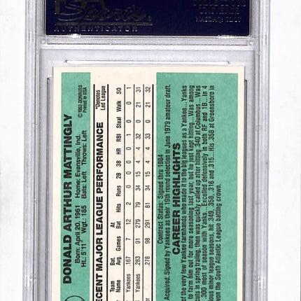 1984 Donruss Don Mattingly #248 Past, Present And Future PSA 9