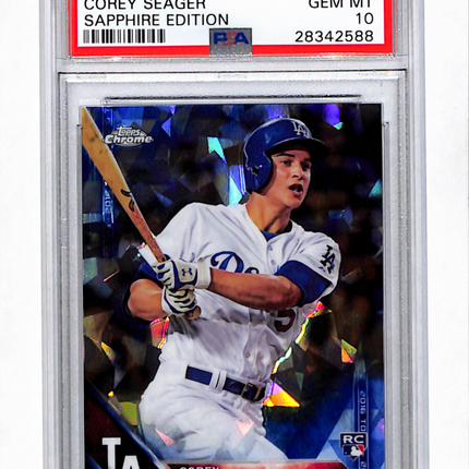 2016 Topps Chrome Sapphire Edition Corey Seager #85 PSA 10