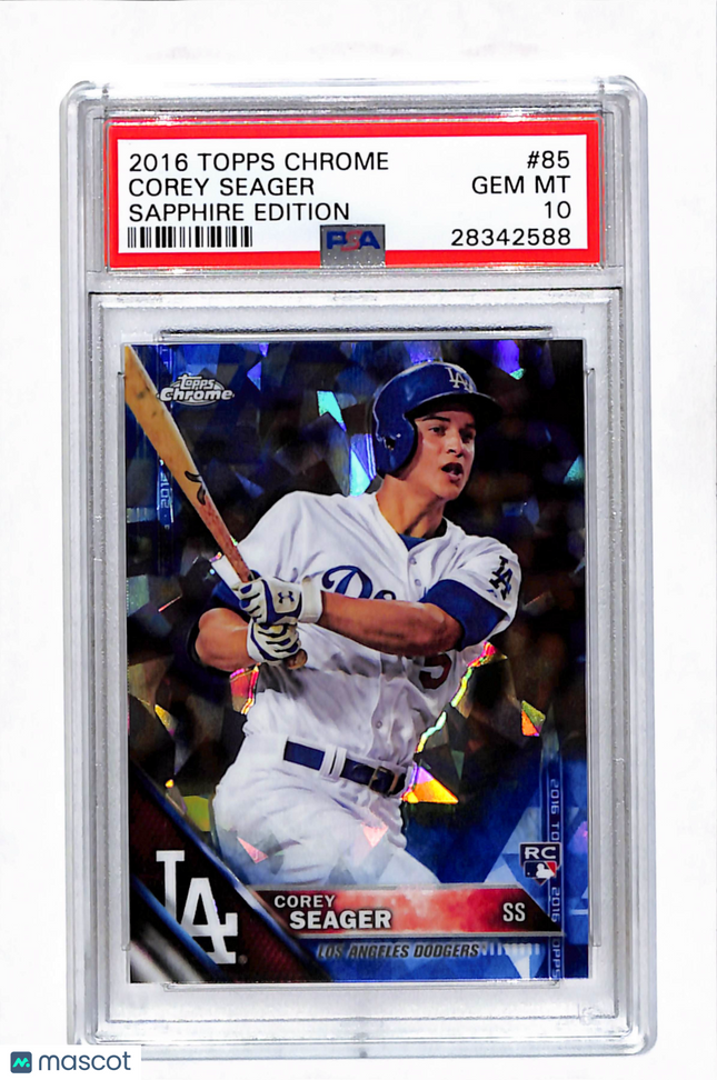 2016 Topps Chrome Sapphire Edition Corey Seager #85 PSA 10