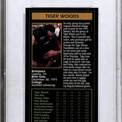 1998 Champions Of Golf Masters Collection Tiger Woods 1997 PSA 7