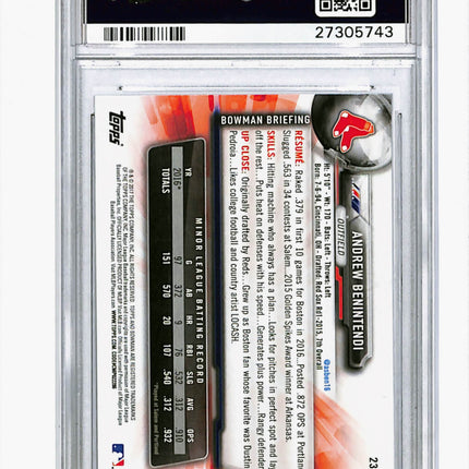 2017 Bowman Andrew Benintendi #23 PSA 9