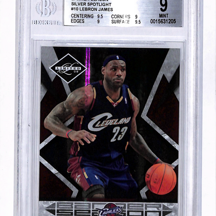 2009 Limited Banner Season Silver Spotlight LeBron James #10 BGS 9 /25