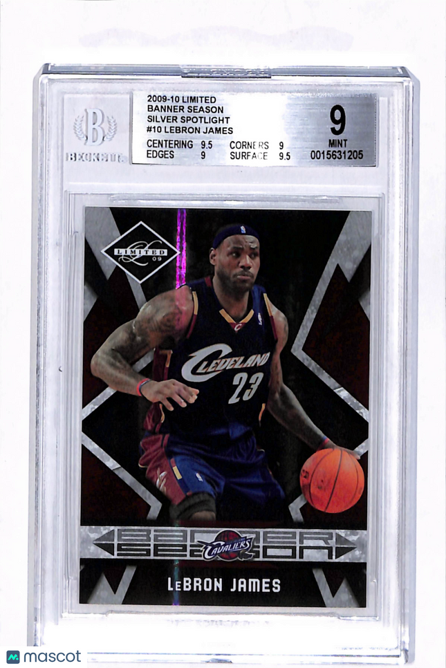 2009 Limited Banner Season Silver Spotlight LeBron James #10 BGS 9 /25