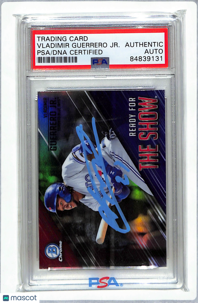 2019 Bowman Chrome Vladimir Guerrero ready for the show PSA Authentic Auto