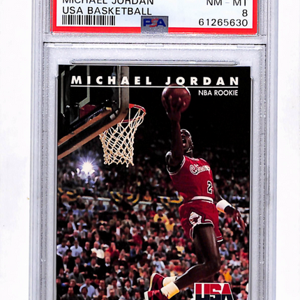 1992 Skybox Usa Basketball Michael Jordan #38 PSA 8