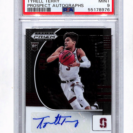 2020 Panini Prizm Draft Picks Prospect Autographs Tyrell Terry #PATT PSA 9 Auto