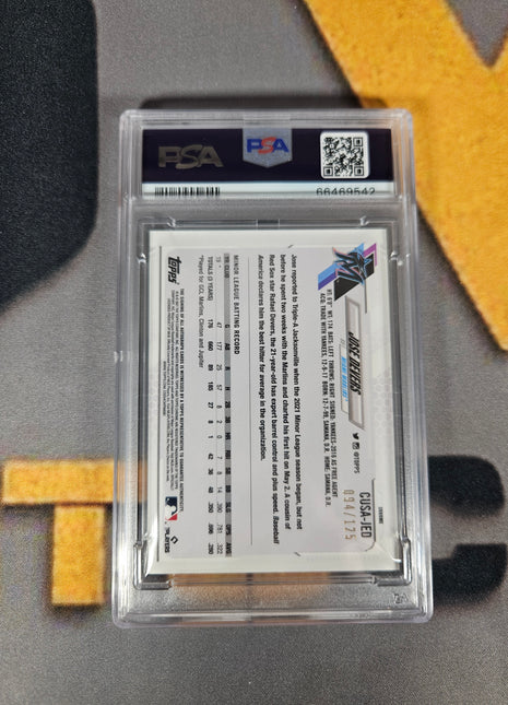 2021 Topps Chrome Update Autograph Jose Devers #JED X Fractor PSA 9