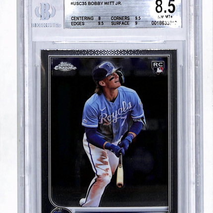 2022 Topps Chrome Update Bobby Witt Jr Rc #USC35 BGS 8.5