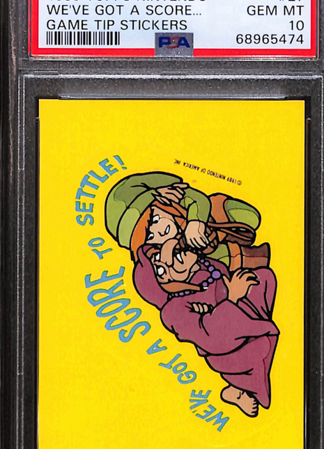 1989 Topps Nintendo Game Tip Stickers We've Got A Score.. . #27 PSA 10