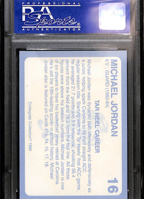 1989 Collegiate Collection North Carolina Michael Jordan #16 PSA 9
