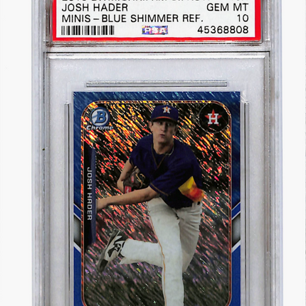 2015 Bowman Chrome Farm's Finest Minis Josh Hader #JH Blue Shimmer /150 PSA 10