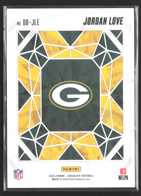 2024 Panini Absolute Football Draft Diamonds Jordan Love #DD-JLE Purple /5