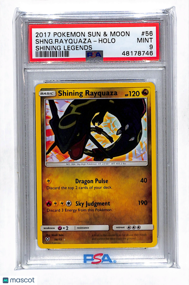2017 Pokemon Shining Legends Shining Rayquaza Shining Legends-Holo PSA 9 #56