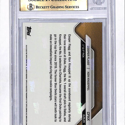 2025 Topps Now Kon Knueppel Cooper Flagg #CFKK /8771 BGS 9.5