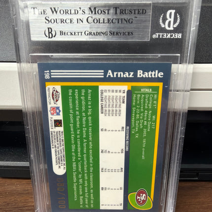 2003 Topps Chrome Black Refractor Arnaz Battle #198 BGS 9 /100