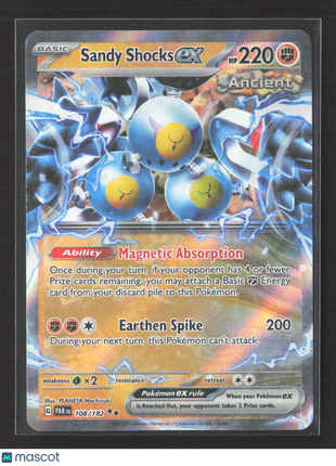 Pokemon Paradox Rift Sandy Shocks ex - 108/182 double rare #108