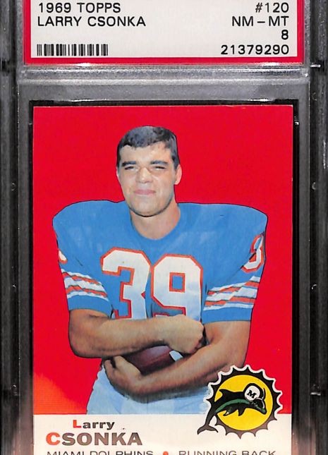 1969 Topps Larry Csonka #120 PSA 8